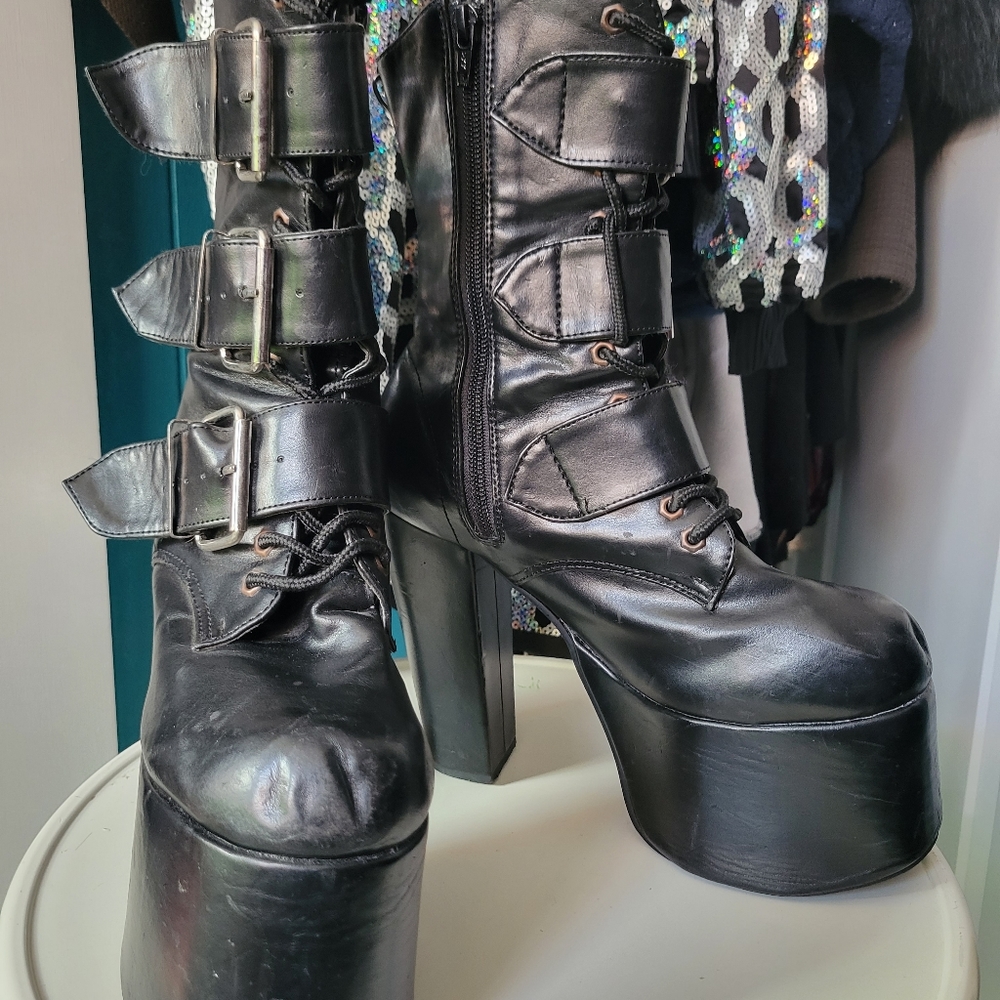 Demonia torment platform pleasers boots